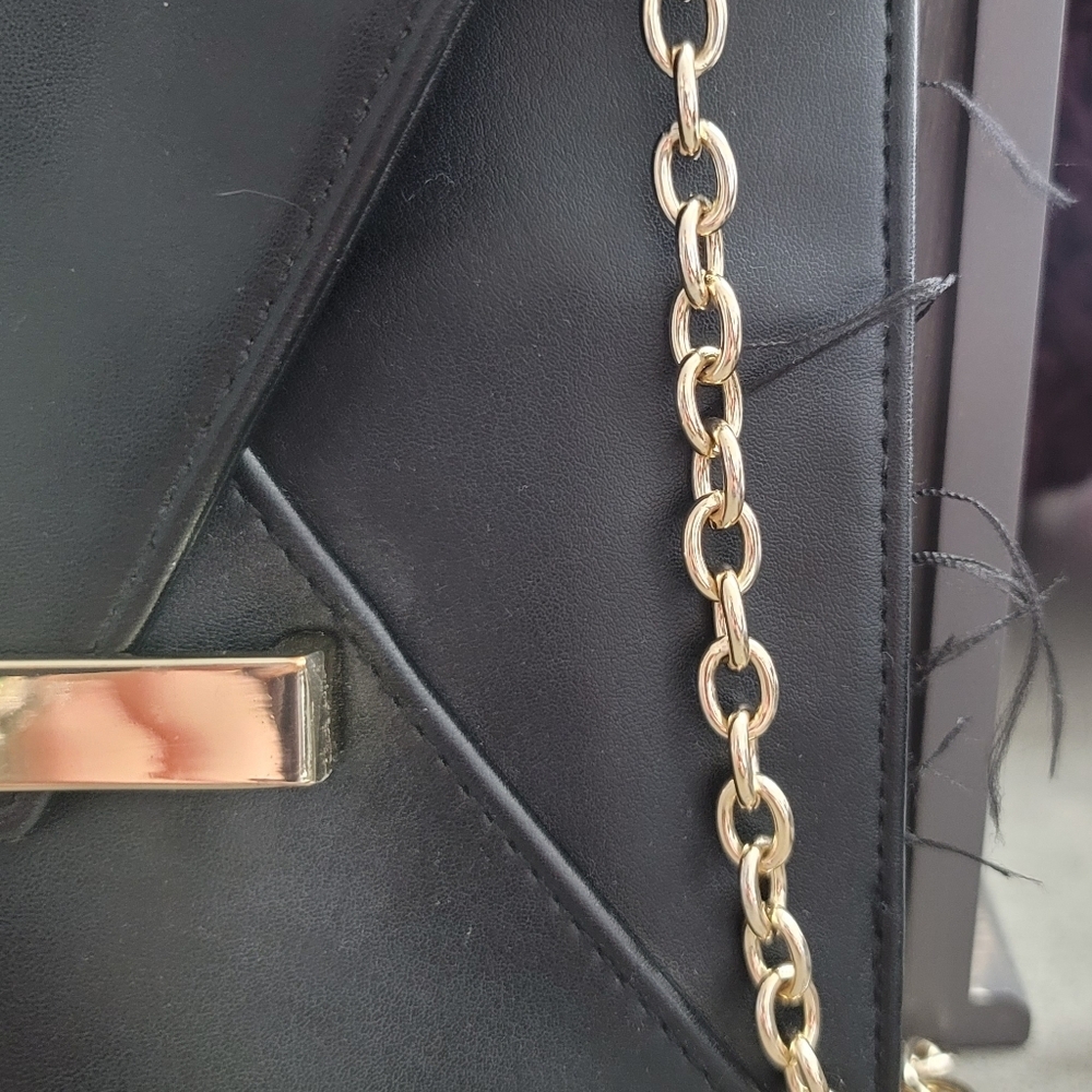 Frayed Black And Gold Cross Body Bag​ - Picture 7 of 10